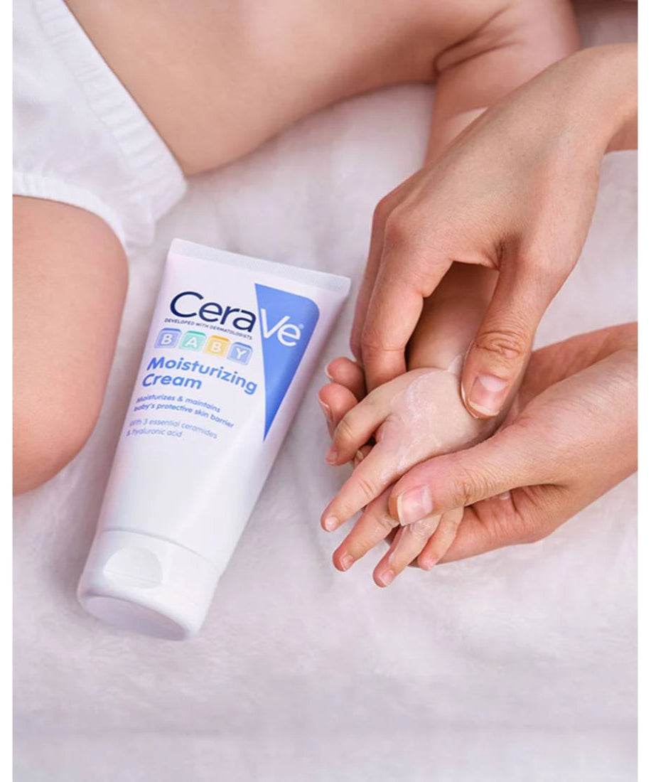 CeraVe Baby Moisturizing Cream with 3 Essential Ceramides & Hyaluronic Acid | Fragrance-Free & Eczema Safe | 5oz (142g) & 8oz (226g)
