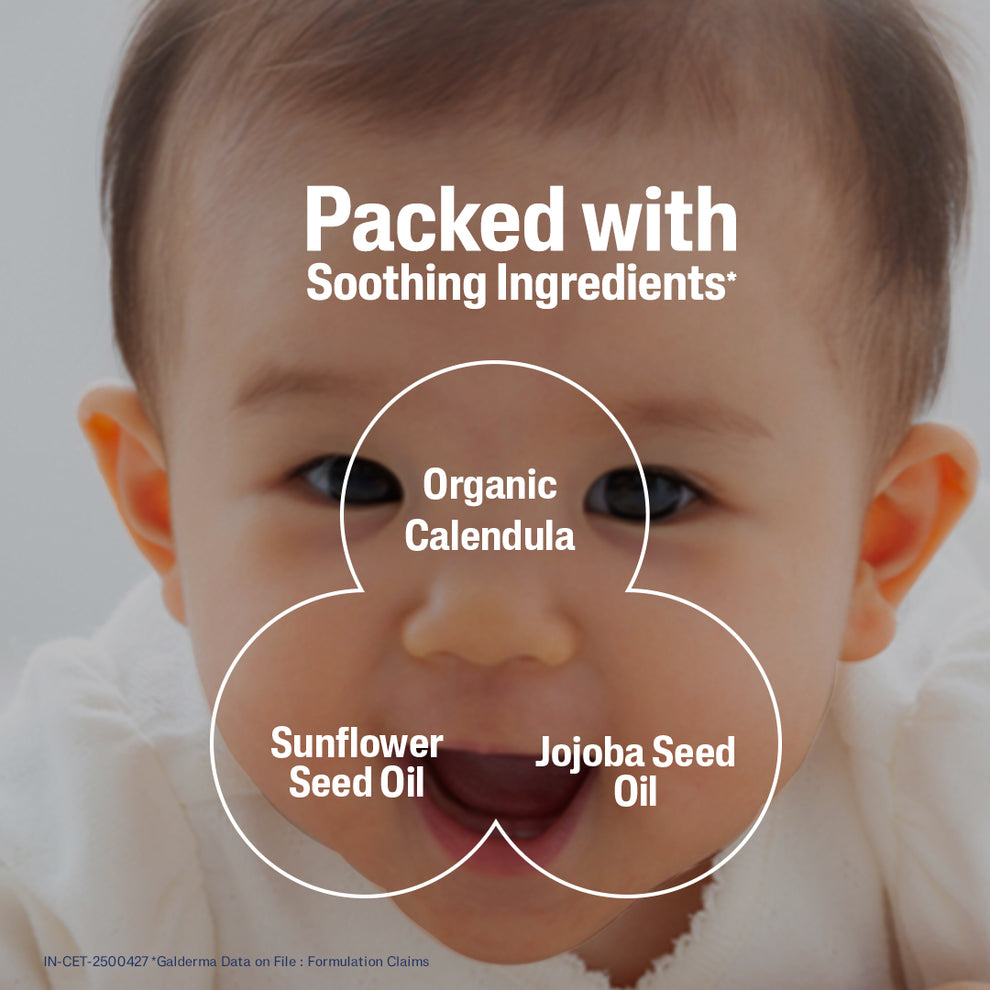 Cetaphil Baby Moisturising Baby Oil with Organic Calendula (200ml) – 8-Hour Hydration Face & Body Massage Oil with Sunflower, Almond & Jojoba Oils, Mineral Oil-Free & Paraben-Free (Made in Germany)