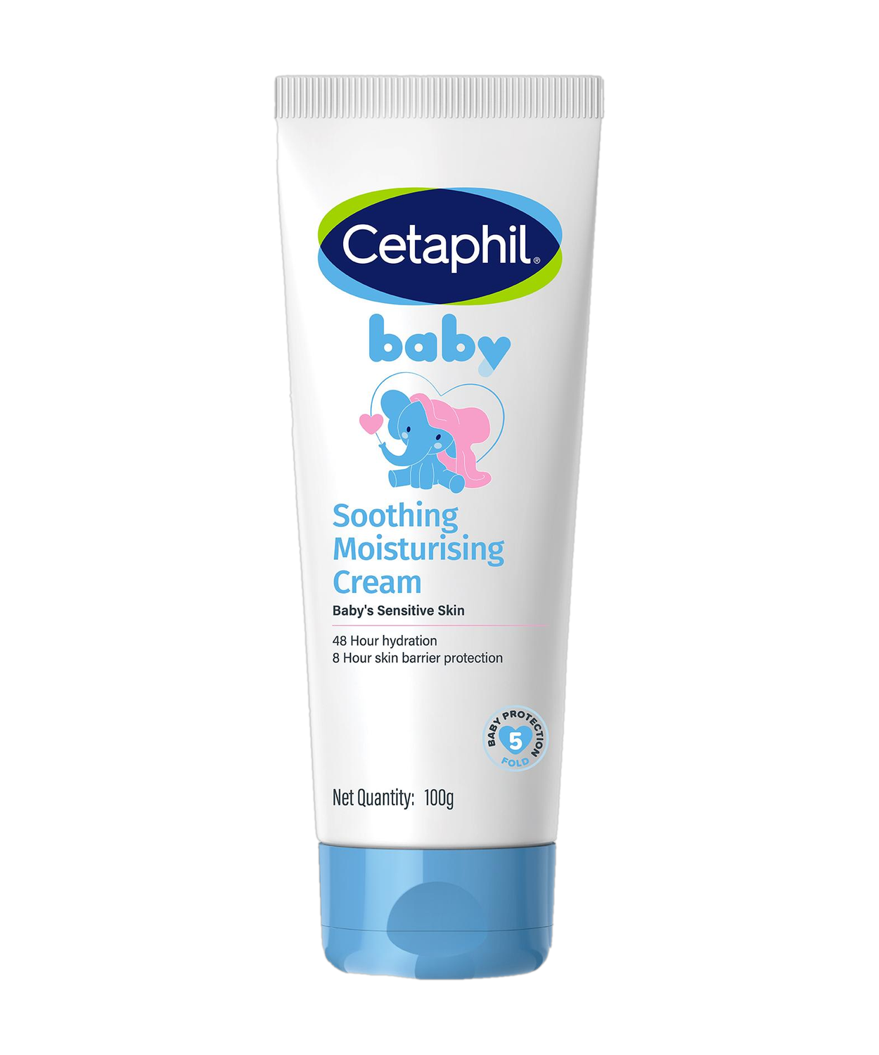 Cetaphil Baby Soothing Moisturising Cream for Sensitive Skin (100g) – 48-Hour Hydration & 8-Hour Skin Barrier Protection, Fragrance-Free | Face and Body Cream (Made in Canada)