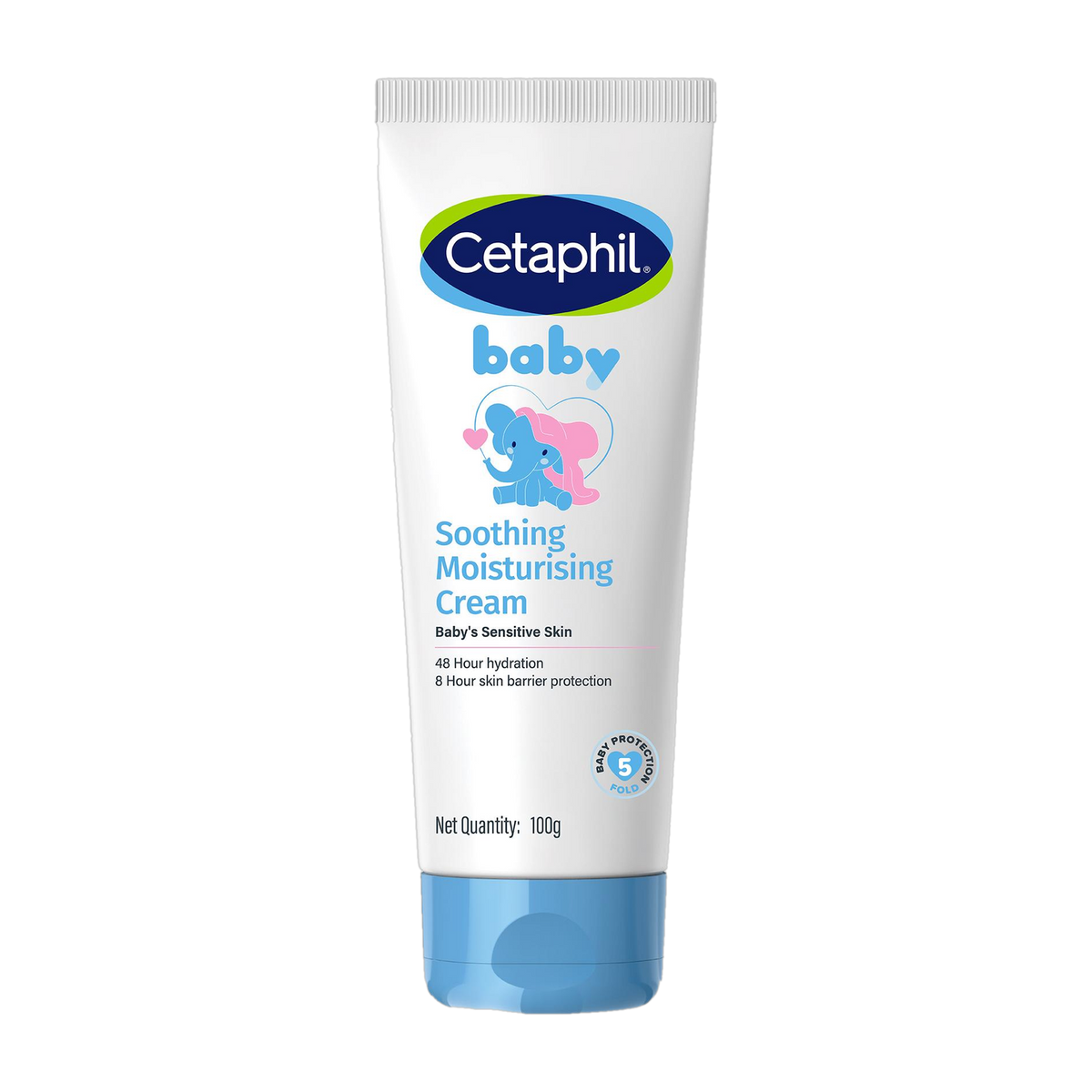 Cetaphil Baby Soothing Moisturising Cream for Sensitive Skin (100g) – 48-Hour Hydration & 8-Hour Skin Barrier Protection, Fragrance-Free | Face and Body Cream (Made in Canada)