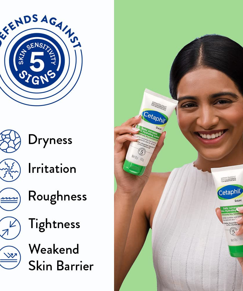 Cetaphil DAM Daily Advance Ultra Hydrating Lotion For Dry, Sensitive Skin - 100g