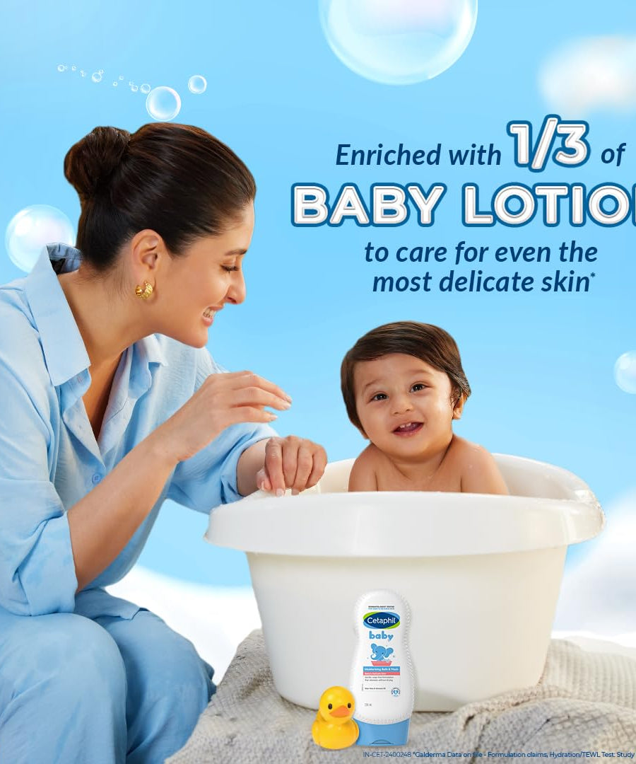 Cetaphil Baby Moisturising Bath & Wash for Baby's Delicate Skin - 230ml