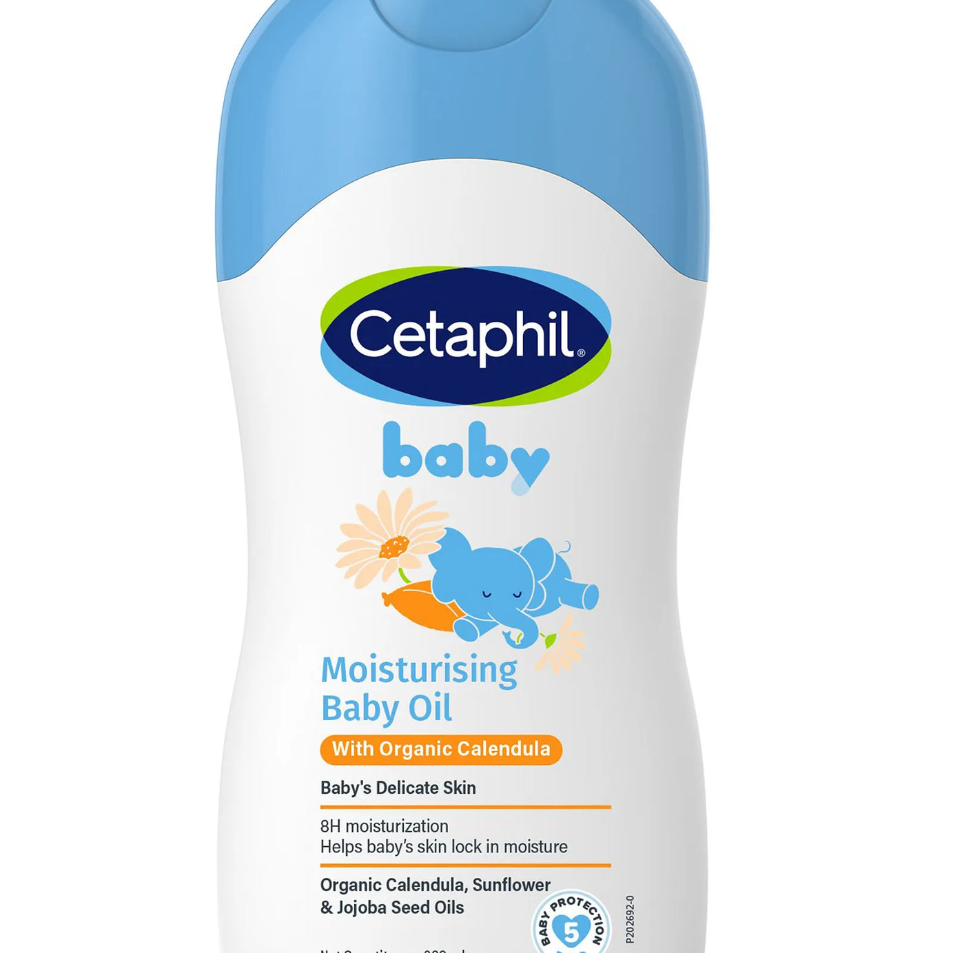 Cetaphil Baby Moisturising Baby Oil with Organic Calendula, Sunflower & jojoba seed oils – 200ml | Gentle Hydration, 8H Moisture Lock, Non-Sticky Massage Oil for Baby’s Delicate Skin