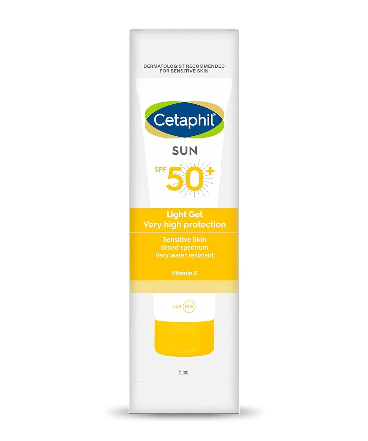 Cetaphil Sun SPF 50+ Sunscreen | Very High Protection Light Gel Water Resistant Vitamin E - 50ml - MINIMEE KIDS