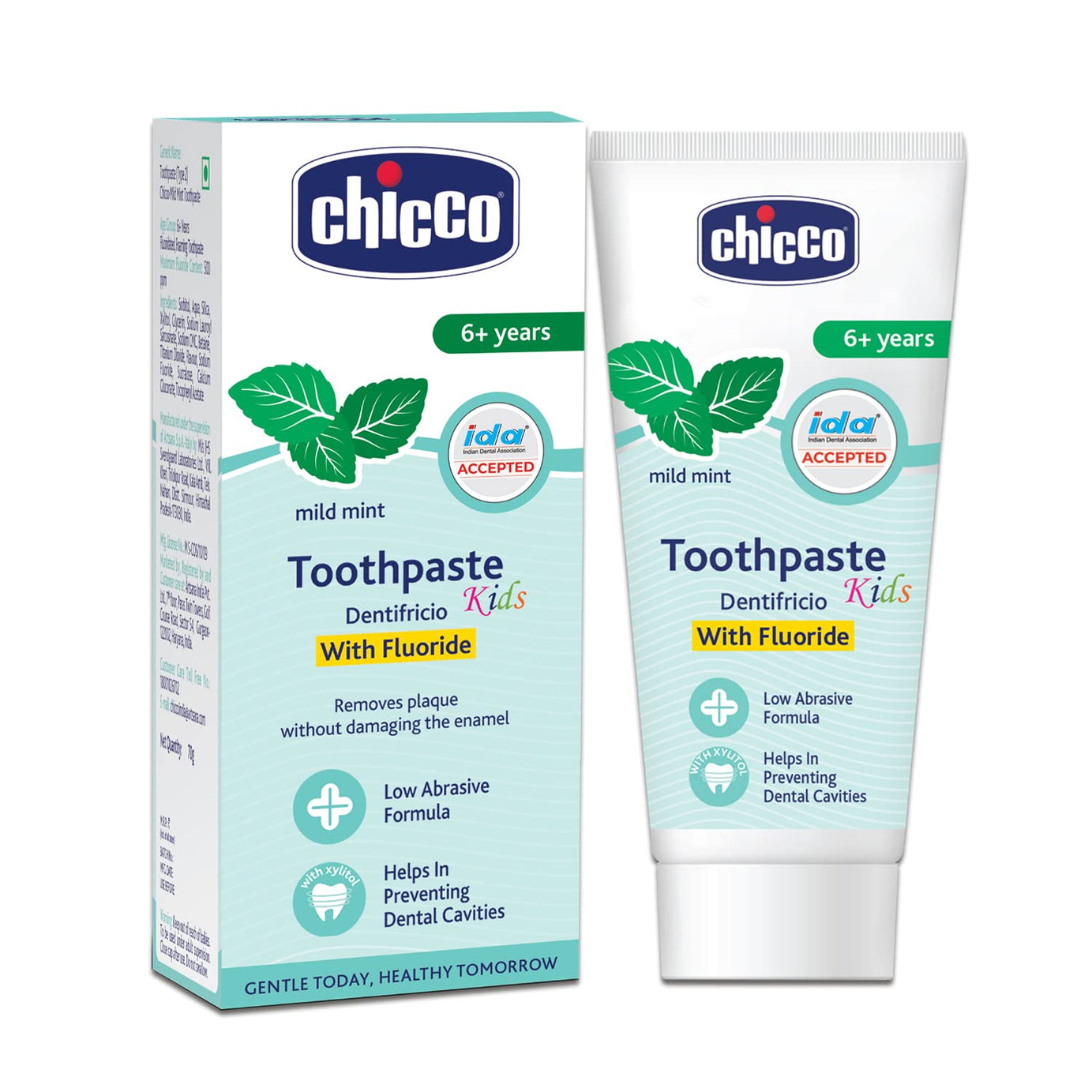 Chicco Mild Mint Toothpaste With fluoride for 6+ Years kids - 70g