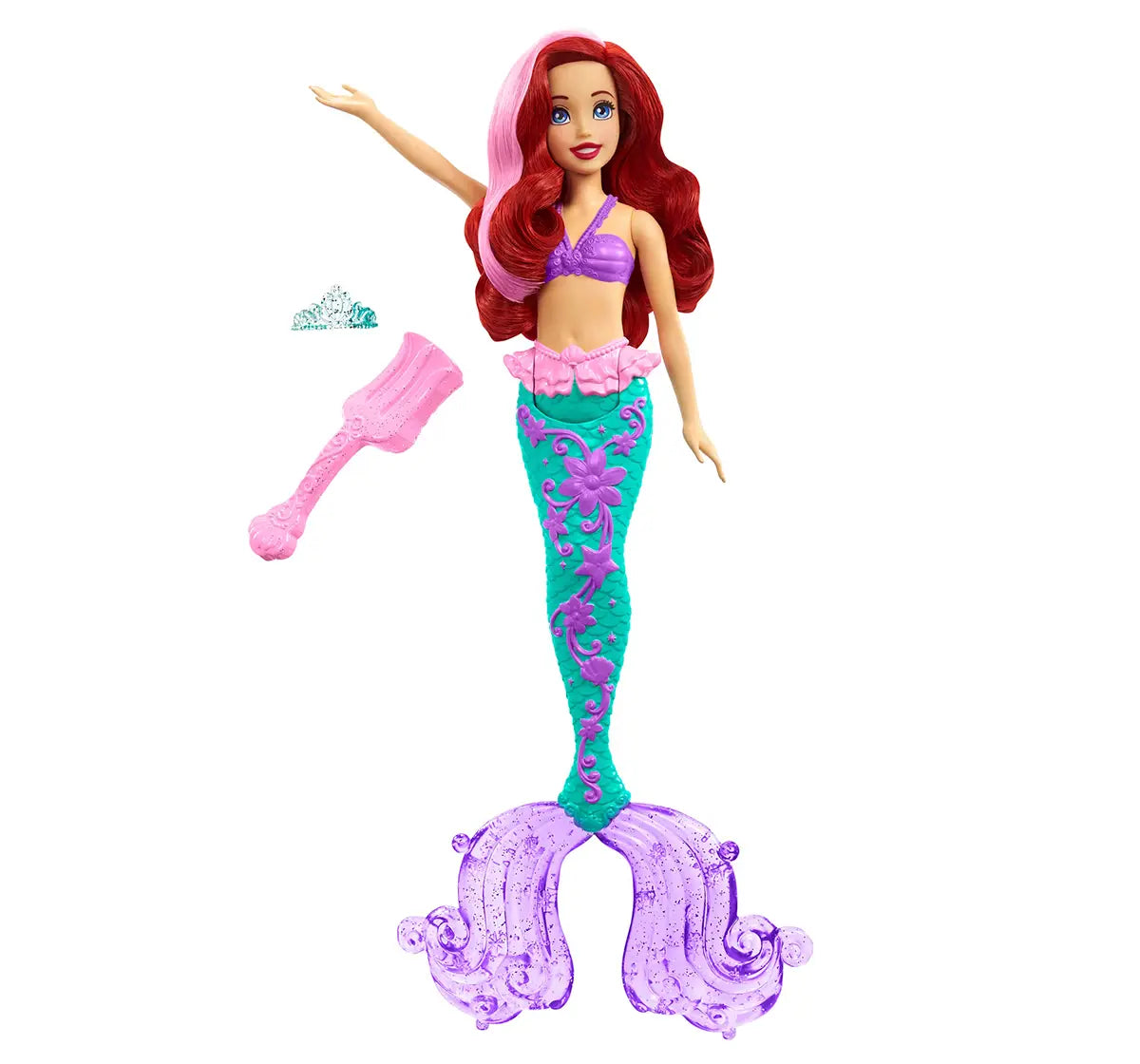 Disney Princess Color Splash Ariel Mermaid Doll with Color-Change Hair and Tail - Water Toy Inspired by The Little Mermaid