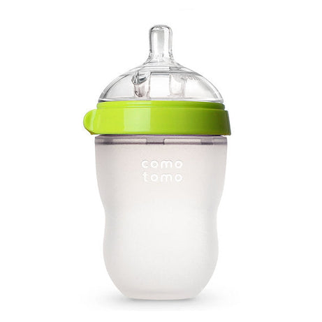 Comotomo Soft Hygienic Silicone Baby Feeding Bottle for 3+ Months - 250ml | 2 Hole Medium Flow