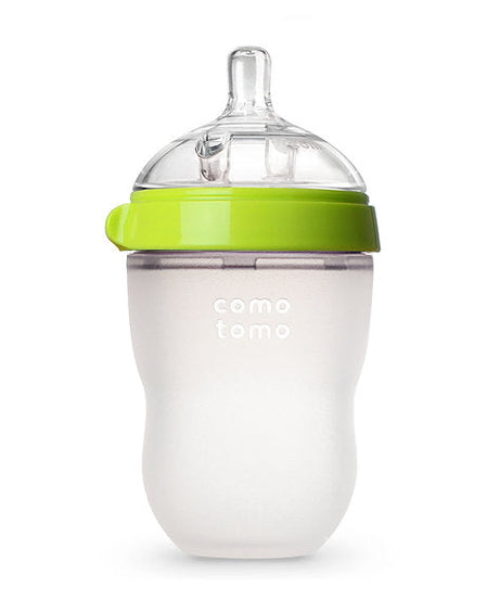 Comotomo Soft Hygienic Silicone Baby Feeding Bottle for 3+ Months - 250ml | 2 Hole Medium Flow - MINIMEE KIDS