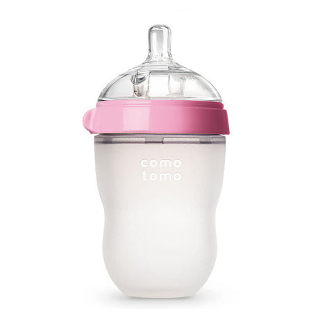 Comotomo Soft Hygienic Silicone Baby Feeding Bottle for 3+ Months - 250ml | 2 Hole Medium Flow