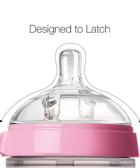 Comotomo Soft Hygienic Silicone Baby Feeding Bottle for 3+ Months - 250ml | 2 Hole Medium Flow - MINIMEE KIDS
