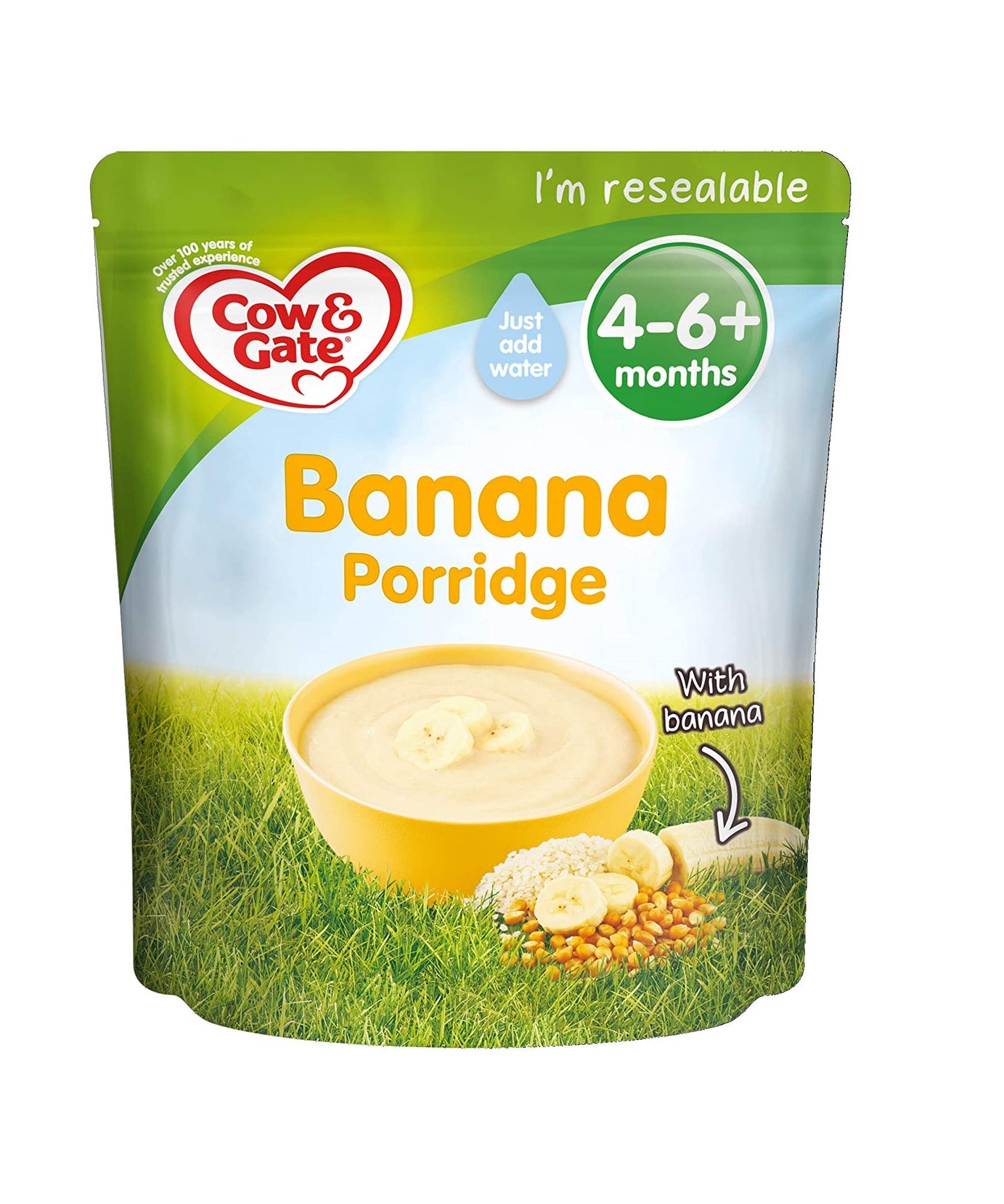 Cow & Gate Banana Porridge - 125g | Nutritious Breakfast for Babies 4+ Months - MINIMEE KIDS
