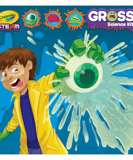 Crayola Gross Science Kit for Kids – STEAM Learning Set with 20 Experiments | Slimy, Gooey, Gross Fun for Ages 8+ | Educational Toy for Boys & Girls