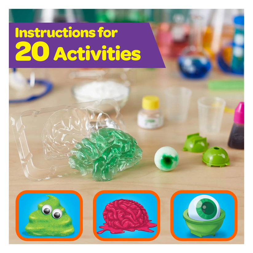 Crayola Gross Science Kit for Kids – STEAM Learning Set with 20 Experiments | Slimy, Gooey, Gross Fun for Ages 8+ | Educational Toy for Boys & Girls