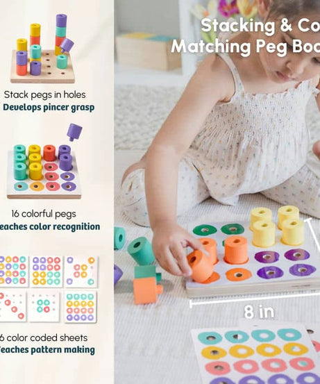 Curious Cub Level 9 Play & Learn Montessori Kit (19-21 Months+) | 10-Piece Toddler Development Set for Practical Life, Logic & Matching | minimee kids