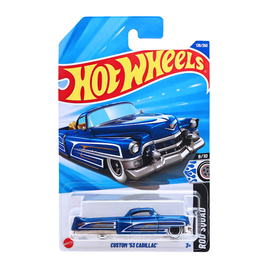 Hot Wheels Custom '53 Cadillac (139/250) | Rod Squad Series (9/10) | 1:64 Scale Die-Cast Classic Lowrider for Kids & Collectors