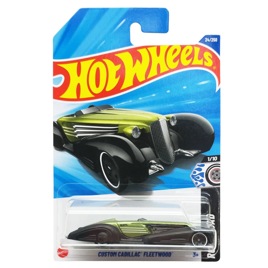 Hot Wheels Custom Cadillac Fleetwood (24/250), Rod Squad Series (1/10), 1:64 Scale Die-Cast Classic Car for Kids & Collectors Aged 3+