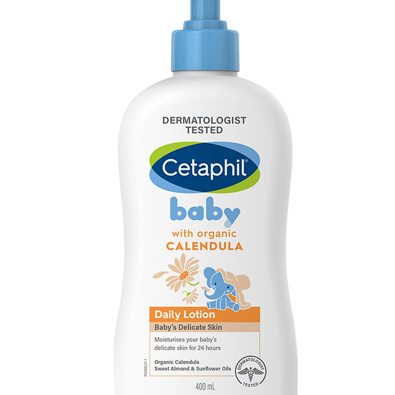 Cetaphil Baby Daily Lotion with Organic Calendula | 24-Hour Moisturisation for Baby’s Delicate Skin | Dermatologist Tested Gentle Skincare for Infants (400ml Pump Bottle)