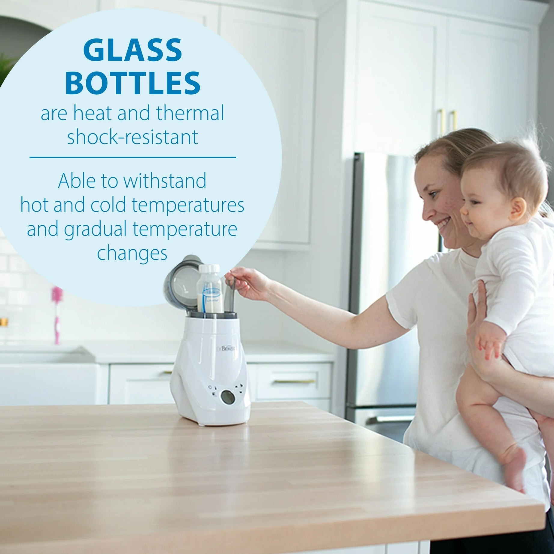 Dr. Brown’s Natural Flow Anti-Colic Options+ Narrow Glass Baby Bottle 8 oz (250mL), Level 1 Slow Flow Nipple, 2-Pack | BPA-Free Borosilicate Glass | Reduces Colic, Gas & Spit-Up | Vacuum-Free Breastfeeding-Like Feeding | 0m+