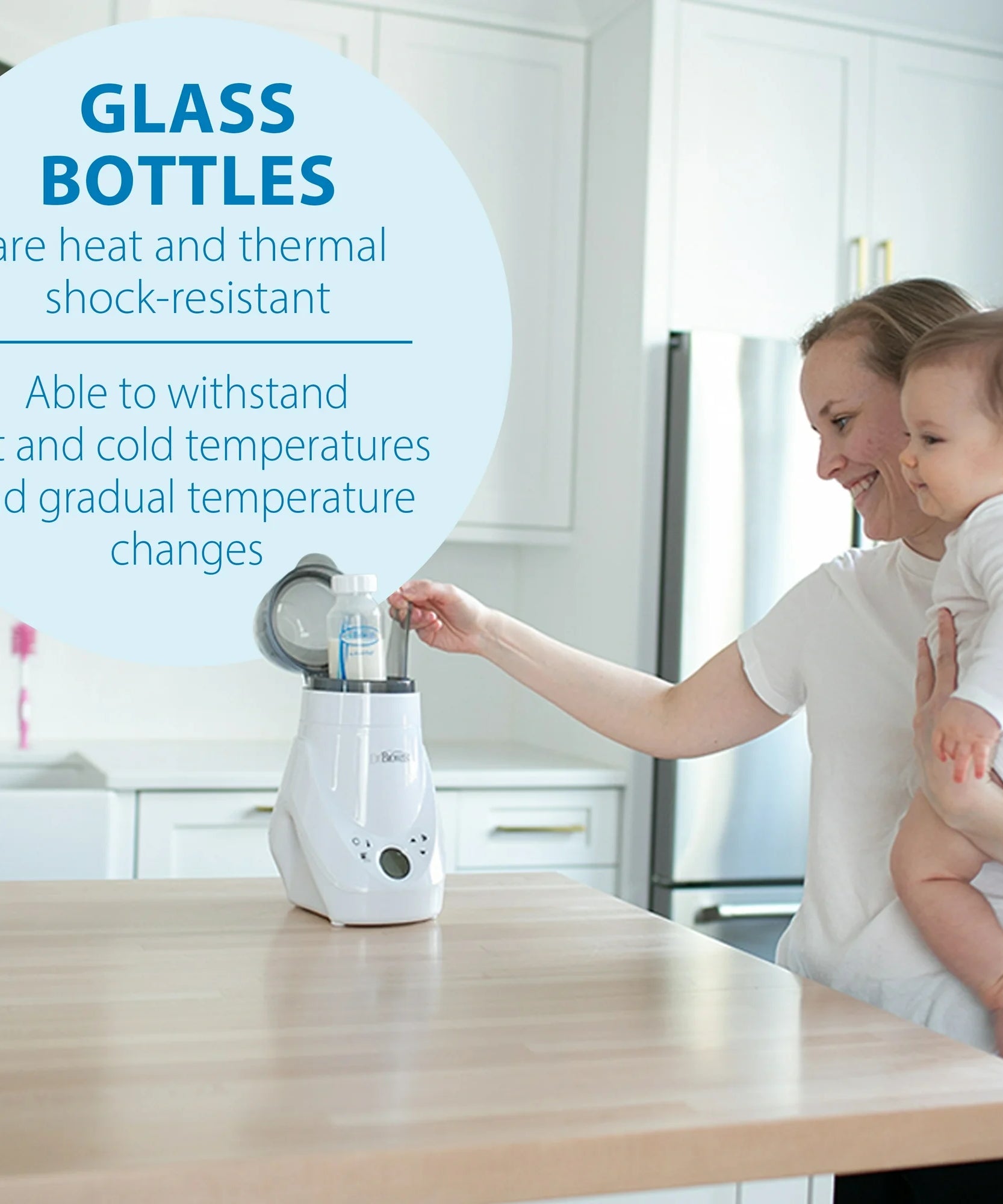 Dr. Brown’s Natural Flow Anti-Colic Options+ Narrow Glass Baby Bottle 8 oz (250mL), Level 1 Slow Flow Nipple, 2-Pack | BPA-Free Borosilicate Glass | Reduces Colic, Gas & Spit-Up | Vacuum-Free Breastfeeding-Like Feeding | 0m+ - MINIMEE KIDS