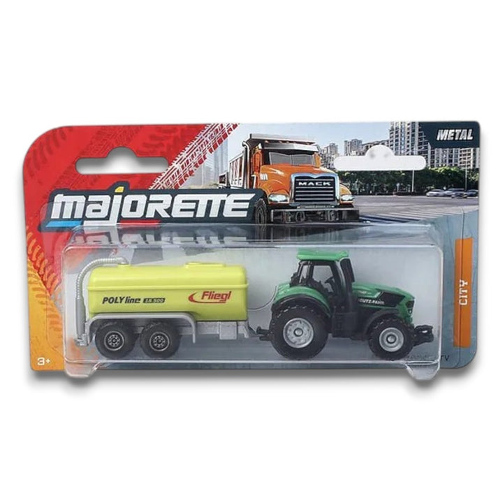 Majorette City Trailers Die-Cast Vehicle Set with Trailer – Metal Miniature Toy Vehicles | 6 Assorted Variants | Moving Parts | 13cm Collectible Toy Cars for Kids 3+ Years - MINIMEE KIDS