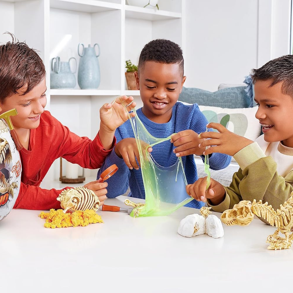 Zuru Robo Alive Mega Dino Fossil Find - Excavation Kit with Robotic Dinosaur Skeleton, Lights Up, Roars, Includes Fossils, Slime, and Sand, for Kids Ages 5+