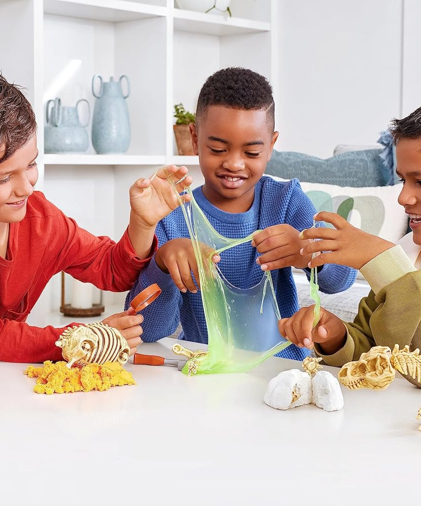 Zuru Robo Alive Mega Dino Fossil Find - Excavation Kit with Robotic Dinosaur Skeleton, Lights Up, Roars, Includes Fossils, Slime, and Sand, for Kids Ages 5+