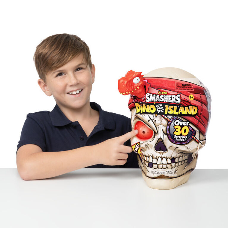 Zuru Smashers Dino Island - 28 Pieces Pirate Adventure Dino Toy for Kids 5+ with Sand, Slime & Over 30 Surprises