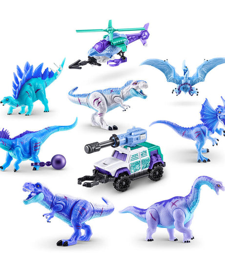 Zuru 5 Surprise Dino Strike Ice Age | Mystery Capsule with Buildable Dinosaur or Vehicle, Weapon & Slime | 9 to Collect (Assorted)