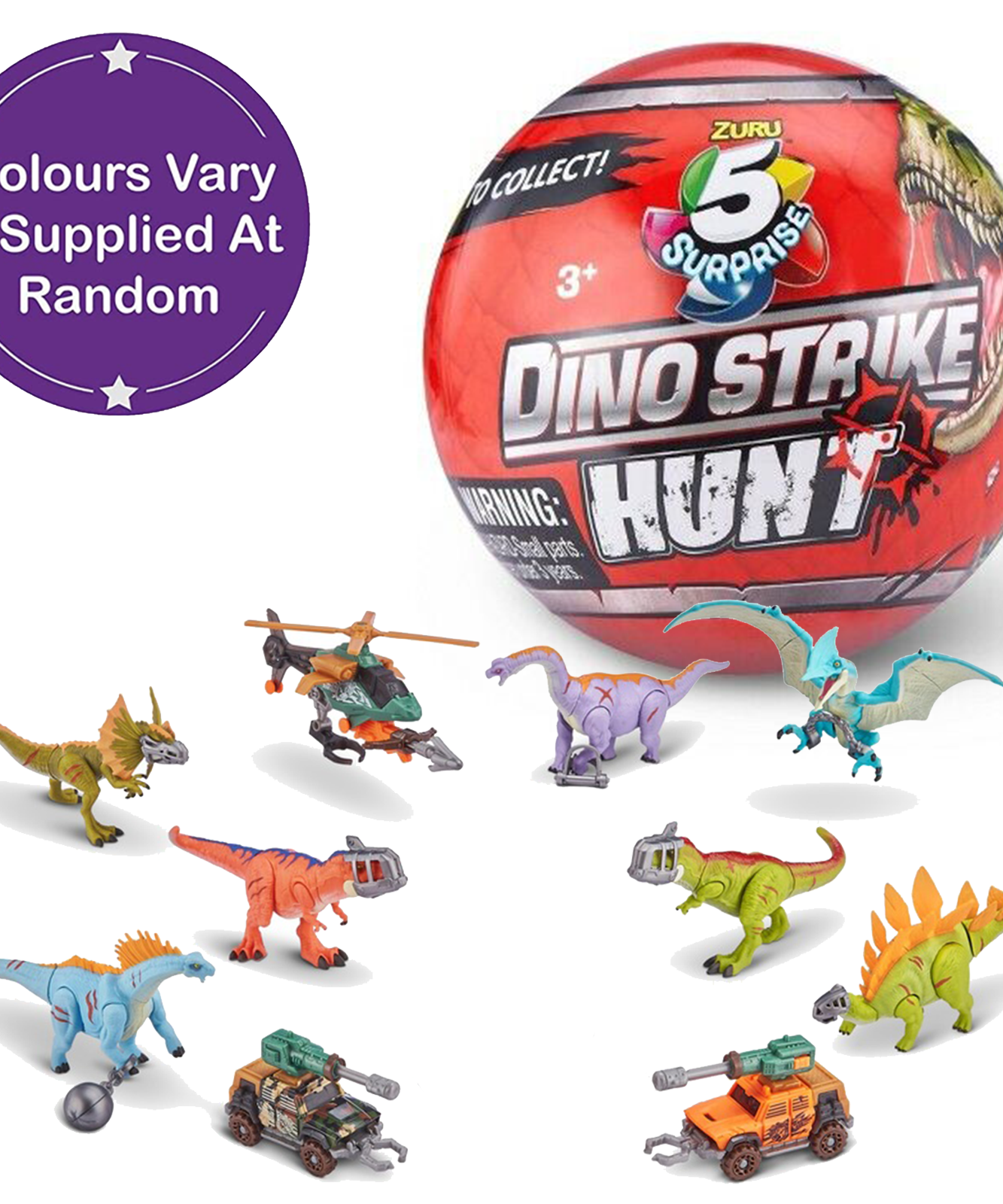 ZURU 5 Surprise Dino Strike Hunt – Unbox, Build, Hunt & Battle Dinosaurs - Collect All 10, Ages 3+