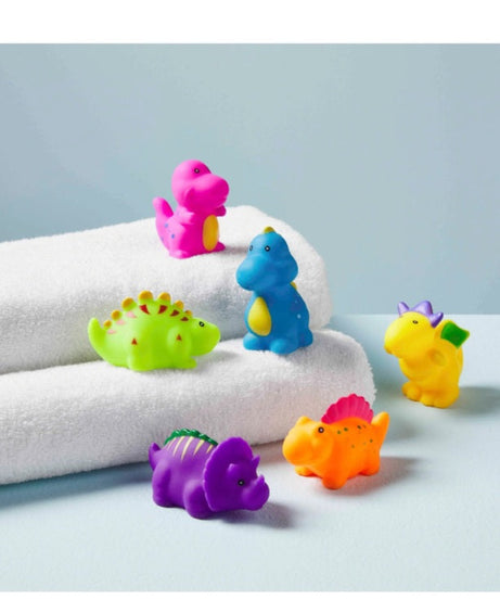 6PCS Dinosaur Bath Squirter Toys | Squeaky Shower Squeeze Toys for Kids | Fun Water Play Gift for Toddlers | Color May Vary - MINIMEE KIDS