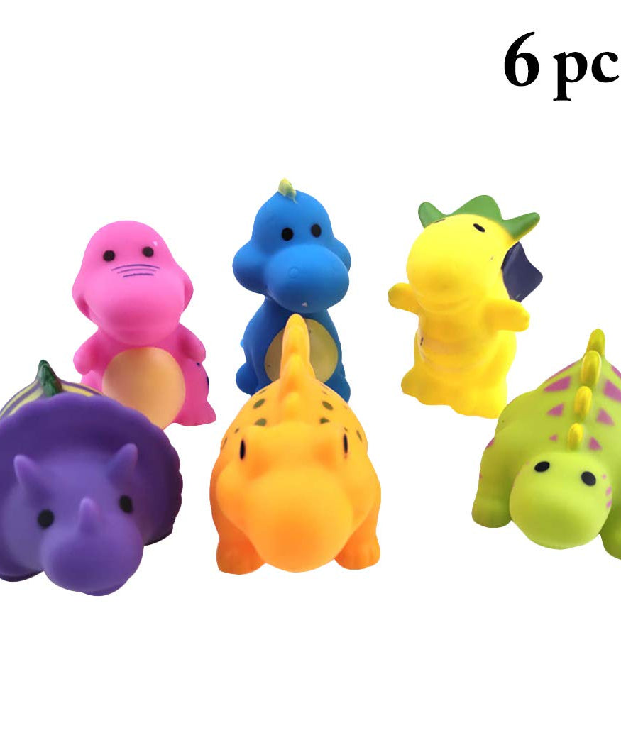 6PCS Dinosaur Bath Squirter Toys | Squeaky Shower Squeeze Toys for Kids | Fun Water Play Gift for Toddlers | Color May Vary - MINIMEE KIDS
