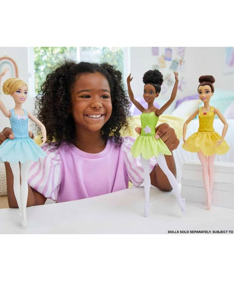 Disney Princess Ballerina Belle Doll – Posable Arms & Legs, Scalloped Skirt & Ballet Bun for Dance-Themed Play | 3+ Years
