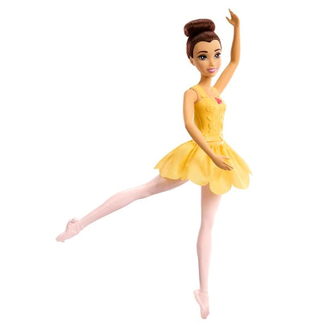 Disney Princess Ballerina Belle Doll – Posable Arms & Legs, Scalloped Skirt & Ballet Bun for Dance-Themed Play | 3+ Years