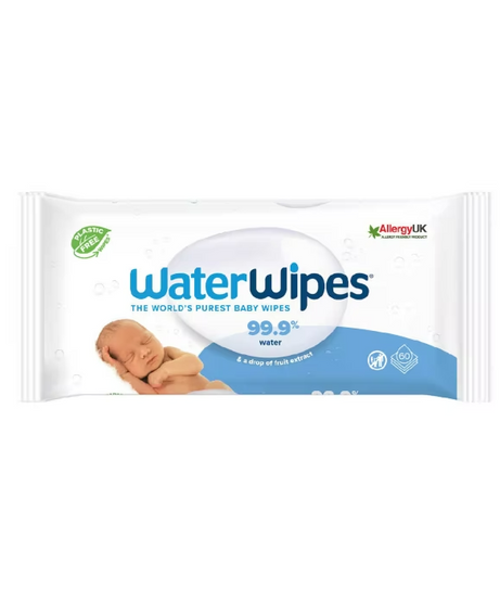 WaterWipes The World's Purest Baby Wipes Biodegradable Unscented Wipes - Pack of 60 - MINIMEE KIDS