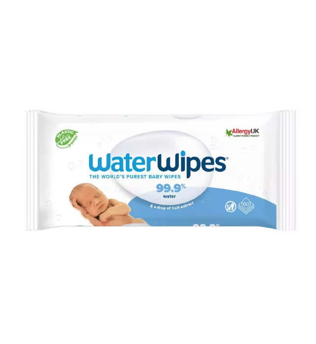 WaterWipes The World's Purest Baby Wipes Biodegradable Unscented Wipes - Pack of 60 - MINIMEE KIDS