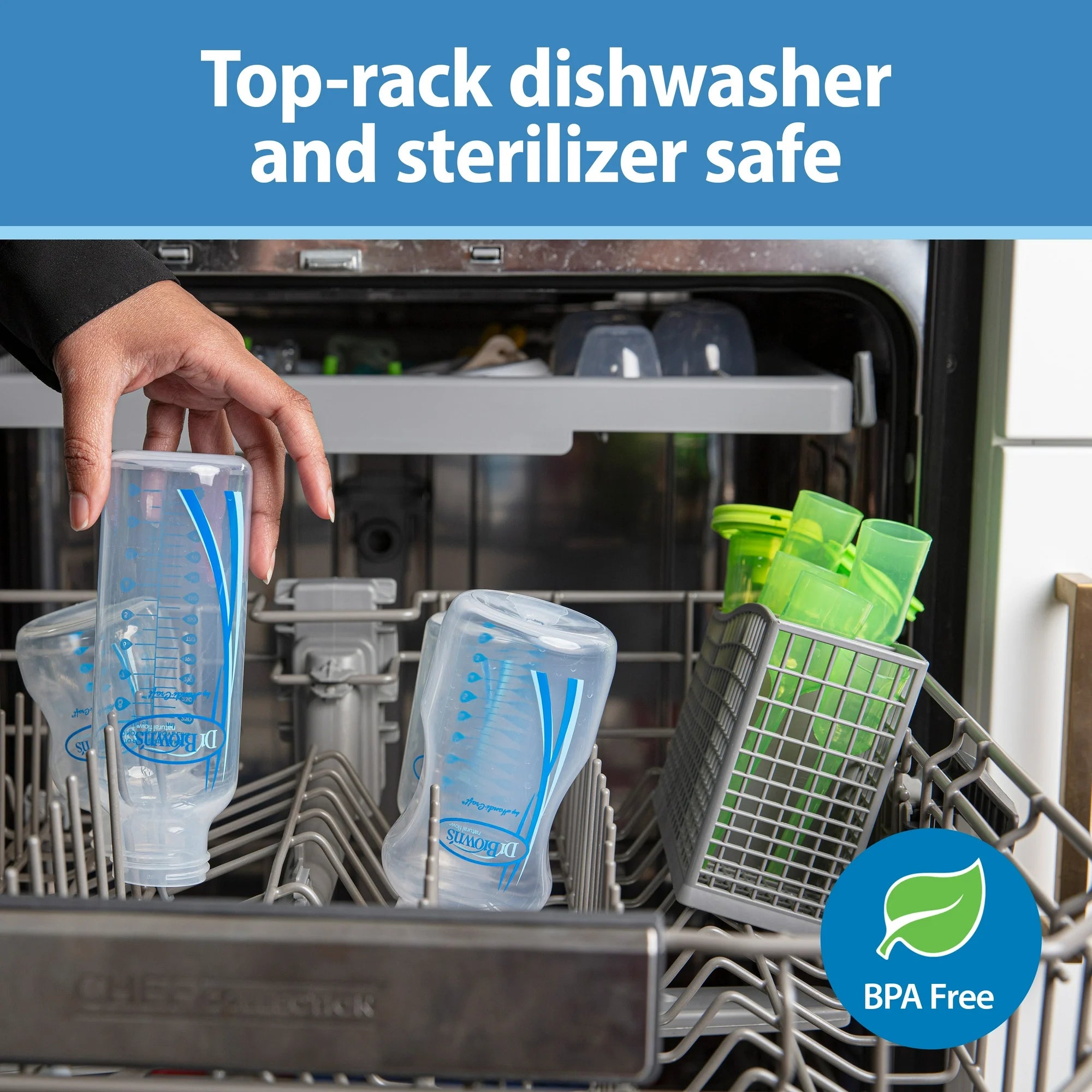 Dr. Brown's Milestones Options+ Baby Bottle Sippy Spouts - Narrow, Soft 100% Silicone (6m+, BPA Free) | Pack of 2