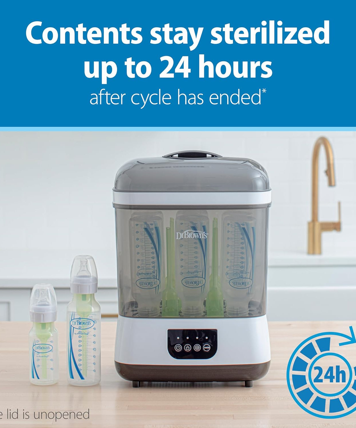 Dr Brown's Natural Flow Electric Bottle Sterilizer & Dryer with HEPA Air filter - MINIMEE KIDS