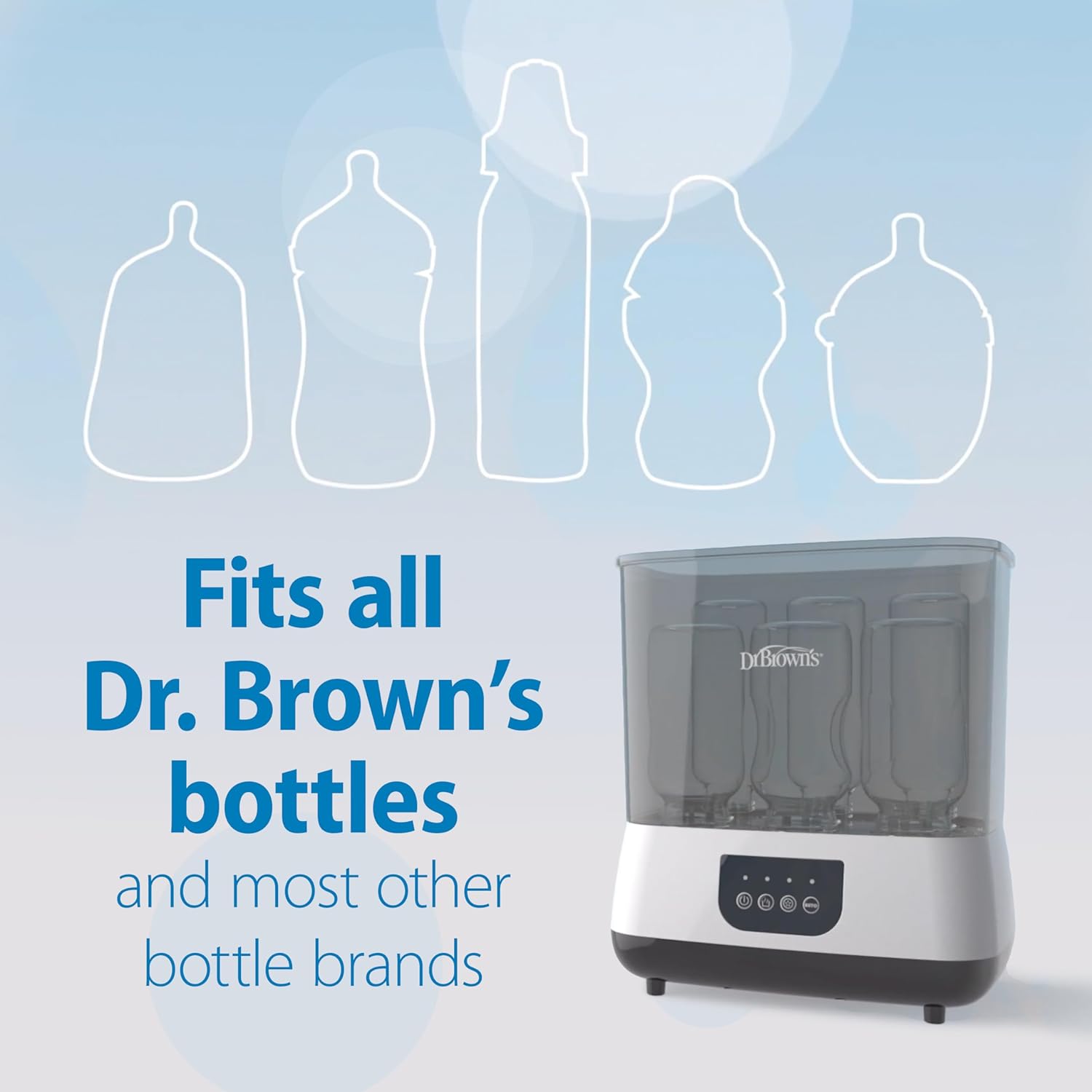 Dr Brown's Natural Flow Electric Bottle Sterilizer & Dryer with HEPA Air filter