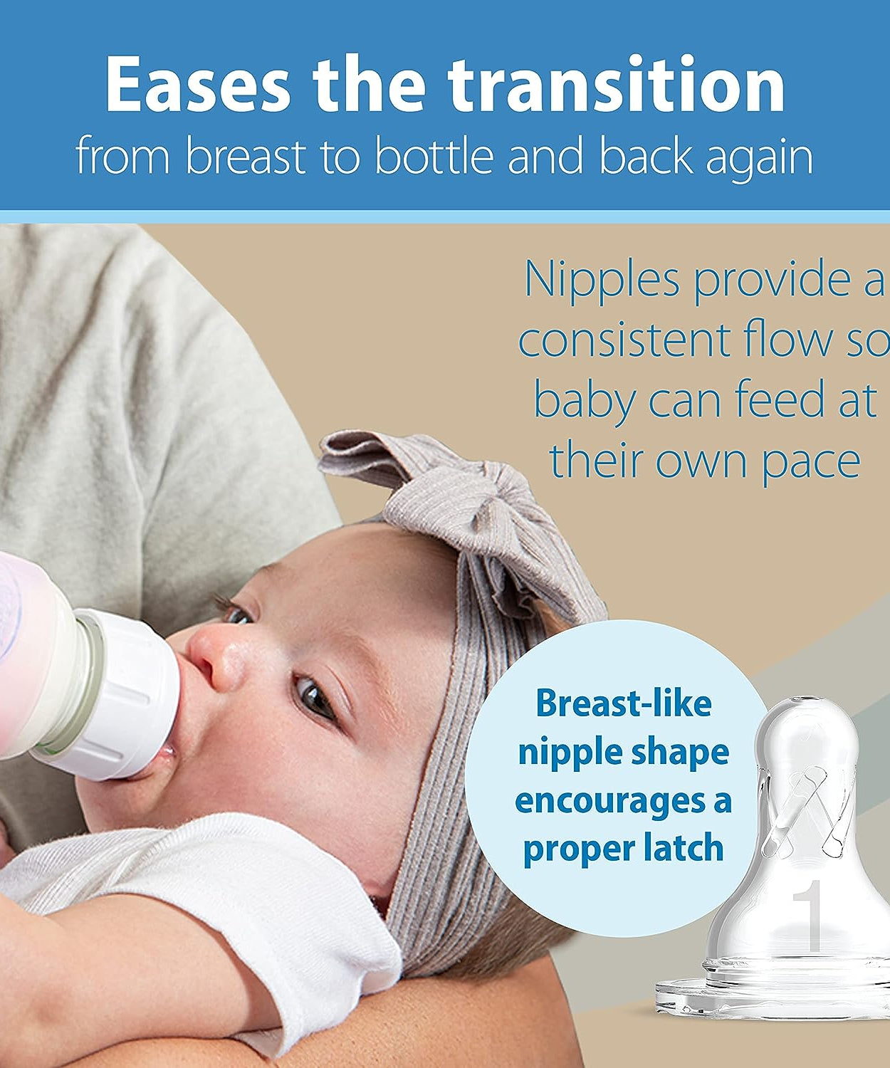 Dr. Brown's Options+ Anti-Colic 250 ml Narrow Glass Bottle for Babies 0+ Months