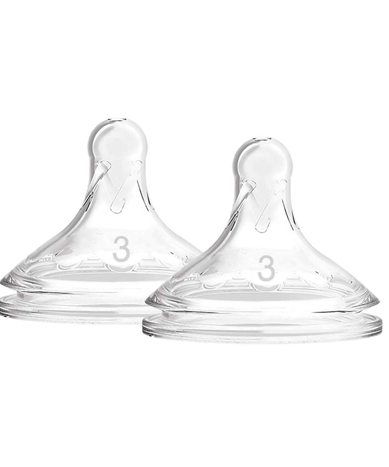 Dr Brown's natural flow Options+ Level 3 silicone nipple for wide-neck bottles | Pack of 2 Teats