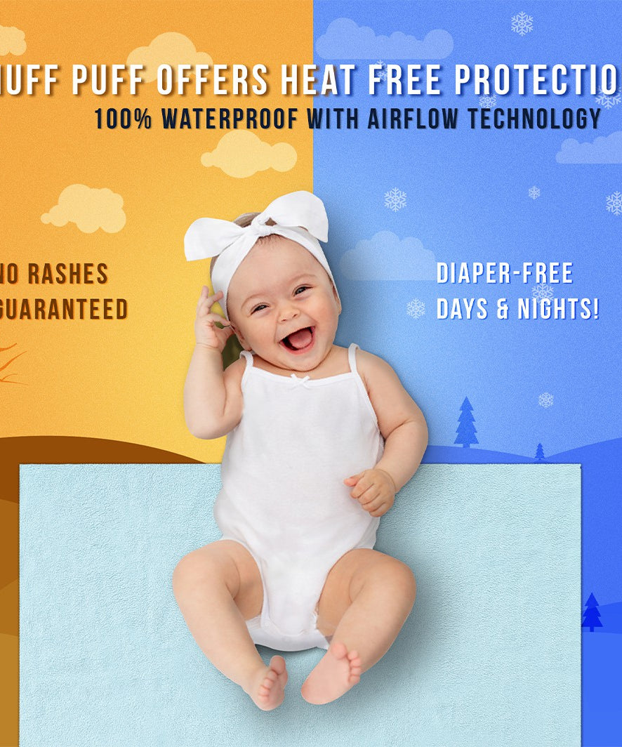 Quick Dry Baby Bed Protector 50x70cm | Soft, Waterproof, Reusable & Hygienic Sheet - Salmon Rose - MINIMEE KIDS