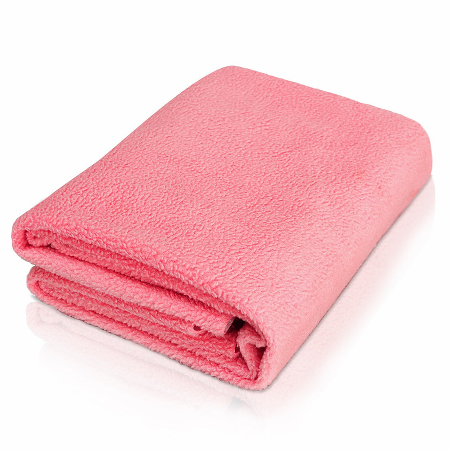 Quick Dry Baby Bed Protector 50x70cm | Soft, Waterproof, Reusable & Hygienic Sheet - Salmon Rose