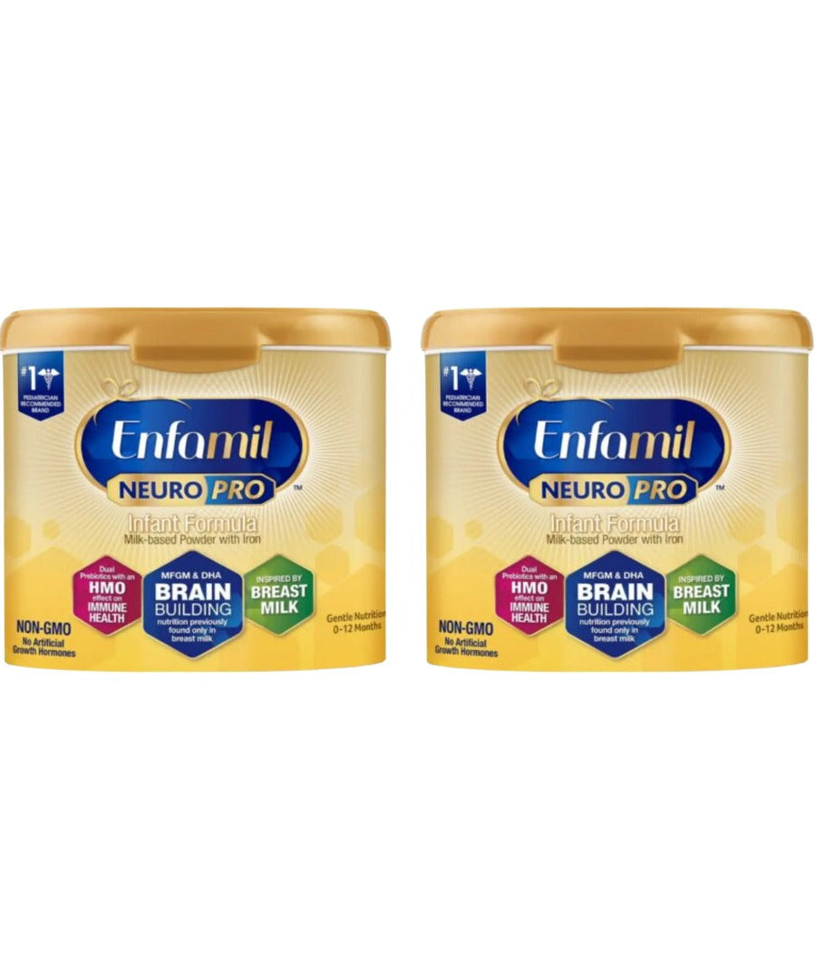 Enfamil NeuroPro Care Infant Formula | 20.7 oz (587g) Each, 2 Pack | Brain-Building DHA, HuMO6 Immune Blend | Triple Prebiotic Formula | Non-GMO | 0-12 Months - MINIMEE KIDS