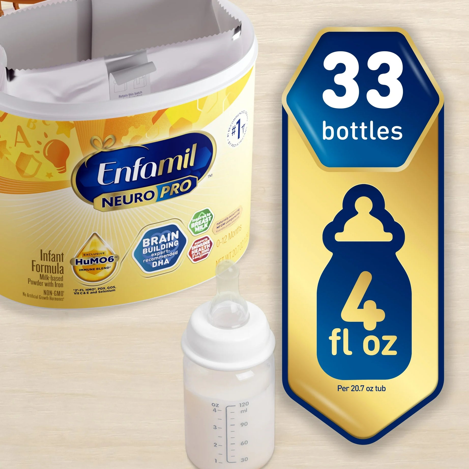 Enfamil NeuroPro Care Infant Formula | 20.7 oz (587g) Each, 2 Pack | Brain-Building DHA, HuMO6 Immune Blend | Triple Prebiotic Formula | Non-GMO | 0-12 Months