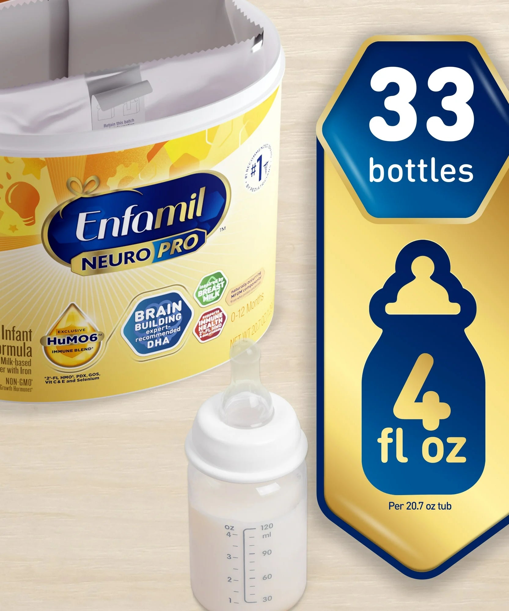 Enfamil NeuroPro Care Infant Formula | 20.7 oz (587g) Each, 2 Pack | Brain-Building DHA, HuMO6 Immune Blend | Triple Prebiotic Formula | Non-GMO | 0-12 Months - MINIMEE KIDS