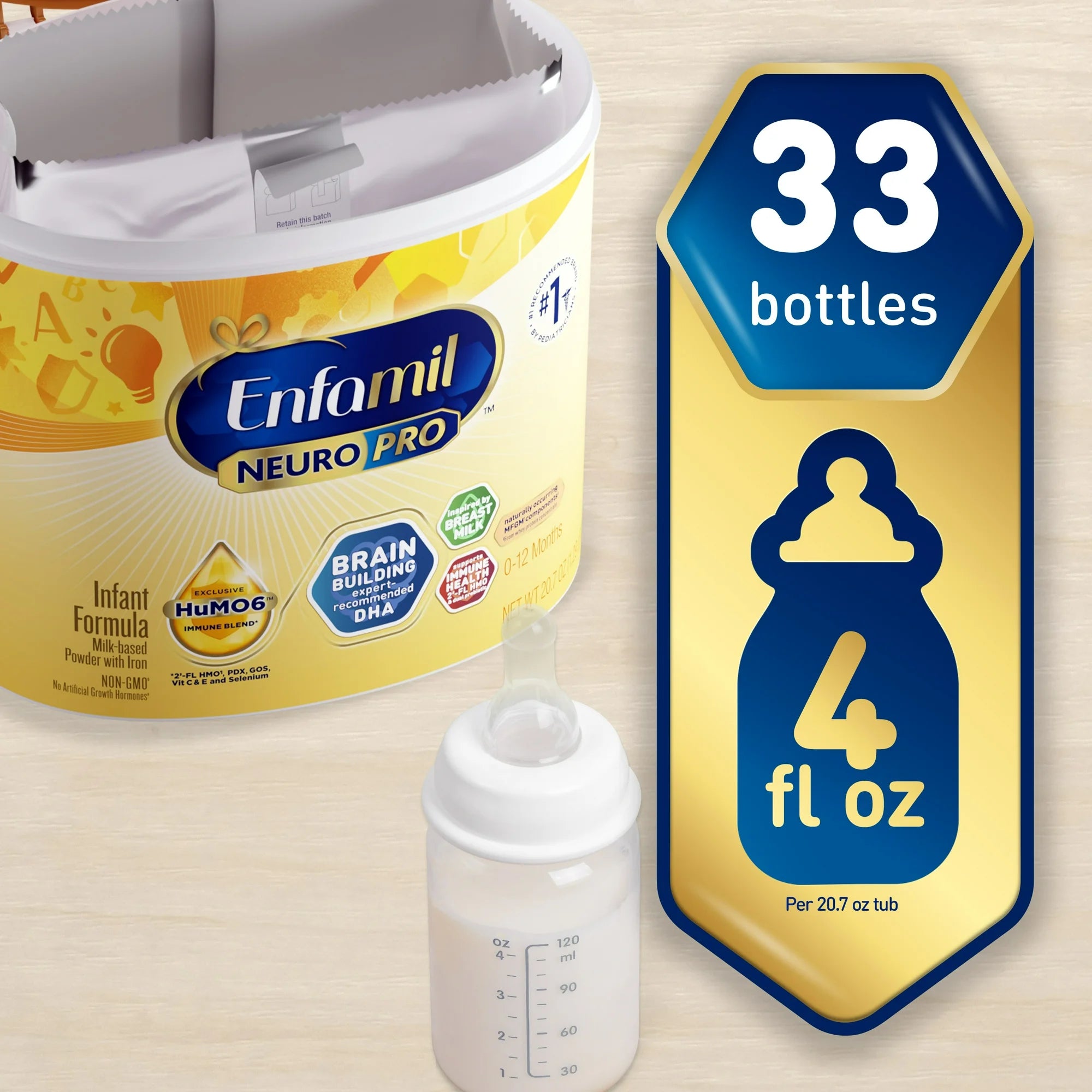 Enfamil NeuroPro Care Infant Formula | 20.7 oz (587g) Each, 2 Pack | Brain-Building DHA, HuMO6 Immune Blend | Triple Prebiotic Formula | Non-GMO | 0-12 Months