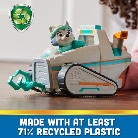 Paw Patrol Everest’s Snow Plow - Eco-Friendly Toy Vehicle with Collectible Everest Figure for Kids Ages 3 and Up