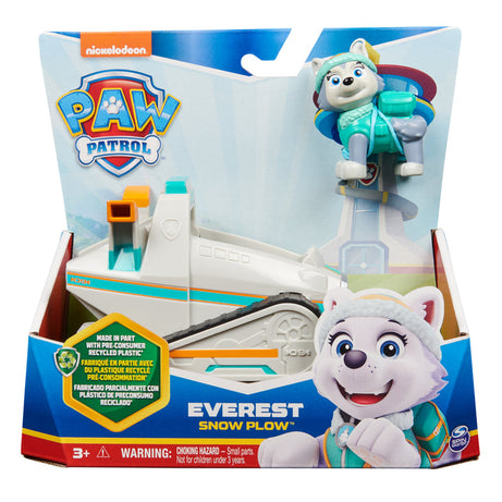 Paw Patrol Everest’s Snow Plow - Eco-Friendly Toy Vehicle with Collectible Everest Figure for Kids Ages 3 and Up