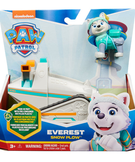 Paw Patrol Everest’s Snow Plow - Eco-Friendly Toy Vehicle with Collectible Everest Figure for Kids Ages 3 and Up
