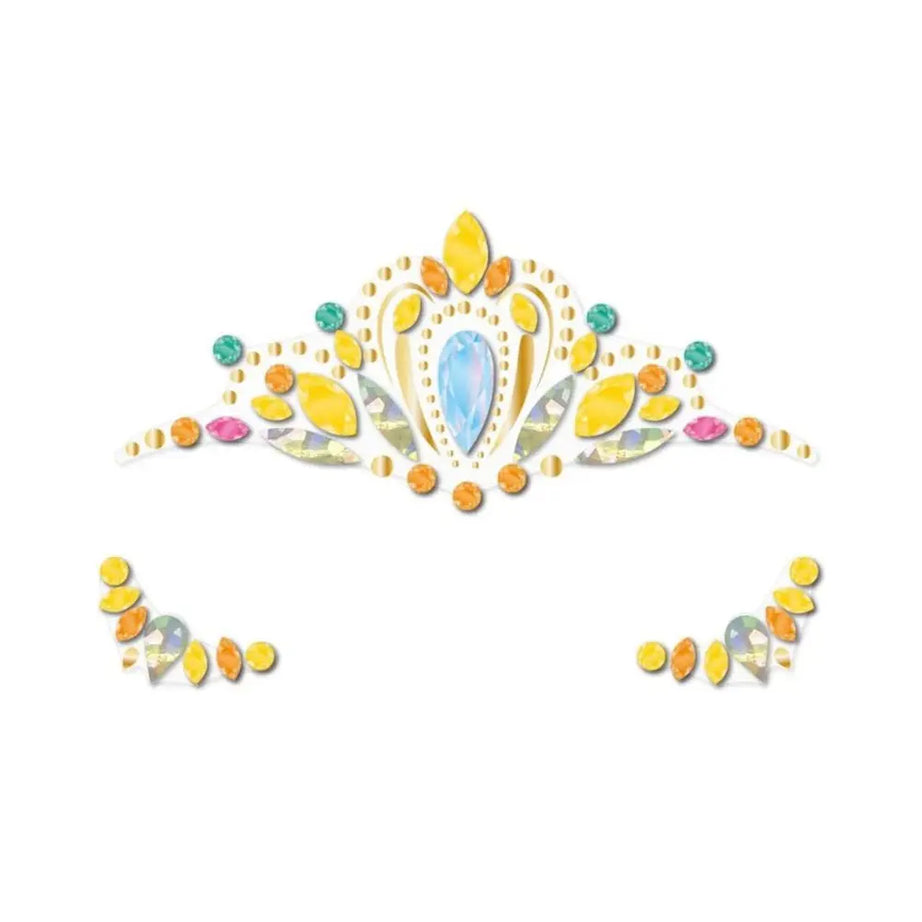 Avenir Face Gems Stickers | 3+ | Stars, Flowers, Crown, Wings | Hypoallergenic, Safe for Kids